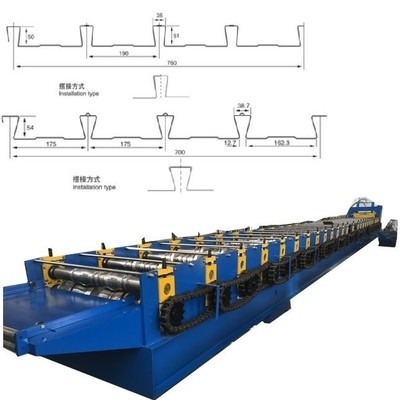 سرعت بالا Dovetail شکل کف فولاد Decking رول شکل گیری ماشین